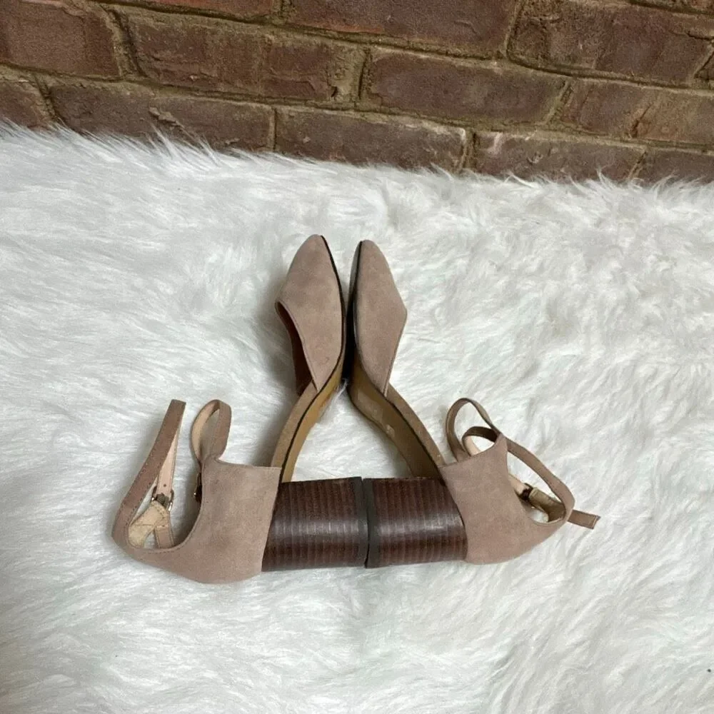 Sole Society Women’s Taupe Selby Suede Pump Size 6.5